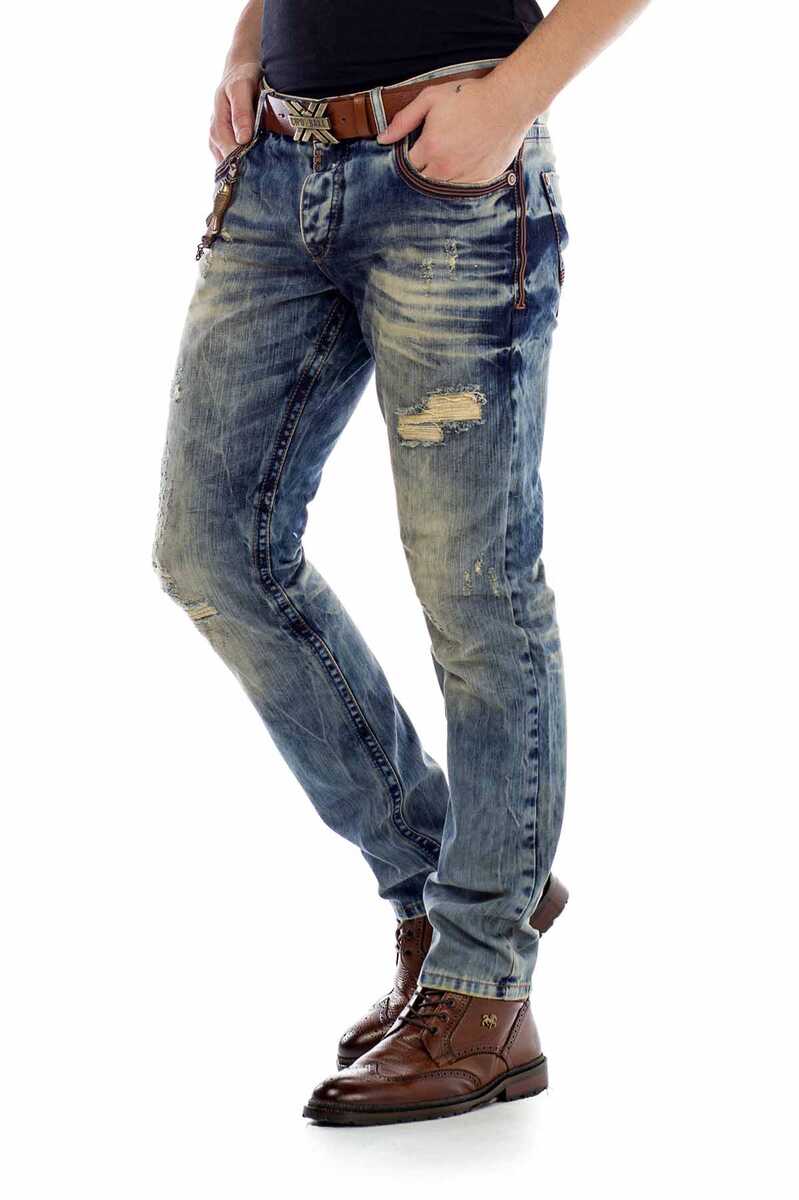 CD493 Herren Straight-Jeans mit Destroyed-Effekten - Cipo and Baxx - Herren Jeans - Letzte Chance! -