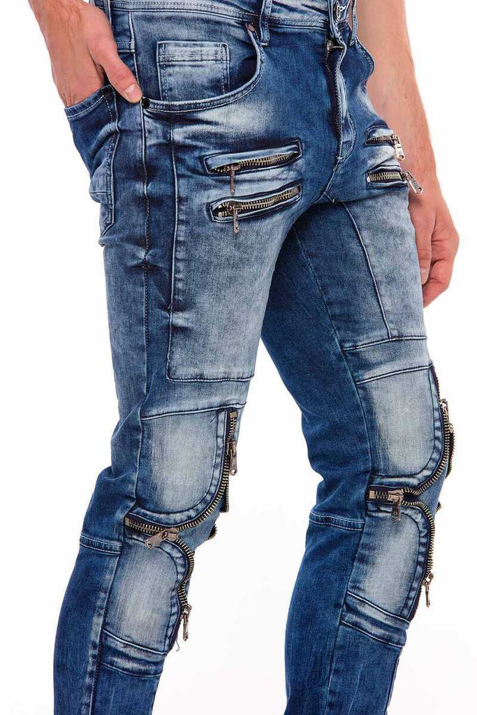 CD551 Herren bequeme Jeans mit modischen Details in Straight Fit - Cipo and Baxx