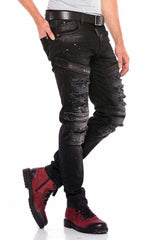 CD555 Herren Slim-Fit-Jeans im modischem Destroyed-Look - Cipo and Baxx - Herren Jeans - Letzte Chance! -