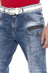 CD577 Herren bequeme Jeans mit coolen Ziernahtelementen - Cipo and Baxx - Herren Jeans - Letzte Chance! -