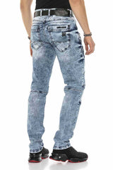 CD598 Herren bequeme Jeans mit coolen Ziernahtelementen - Cipo and Baxx - Herren Jeans - Letzte Chance! -
