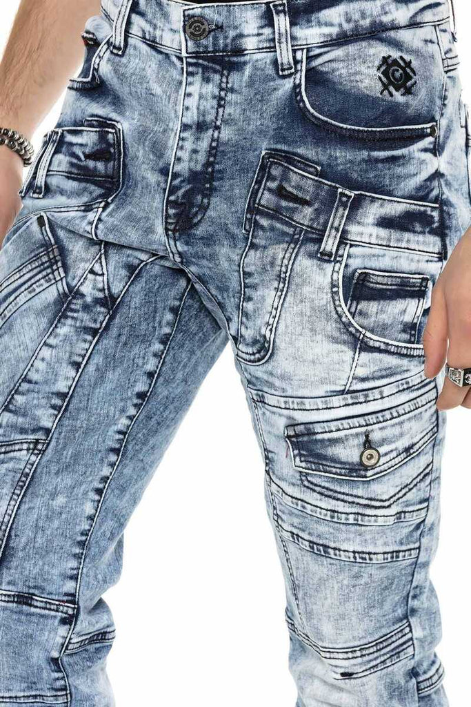 CD598 Herren bequeme Jeans mit coolen Ziernahtelementen - Cipo and Baxx
