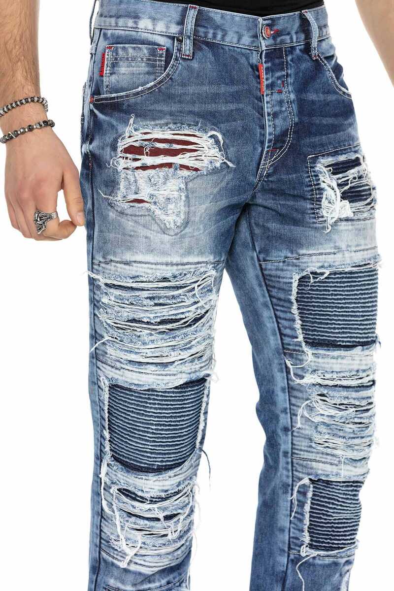CD602 Herren bequeme Jeans im auffälligen Riss-Design - Cipo and Baxx - Herren Jeans - Letzte Chance! -