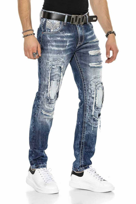 CD611 Herren bequeme Jeans im ausgefallenen Lagen-Design - Cipo and Baxx - Herren Jeans - Letzte Chance! -