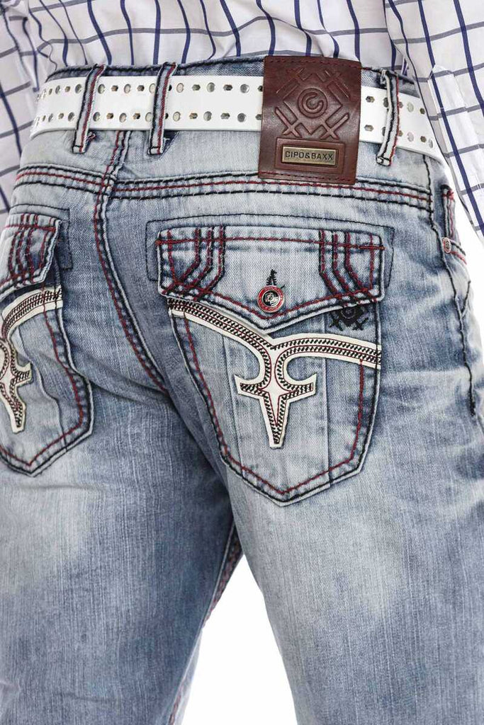 CD612 Herren Straight Fit-Jeans in modischem Design - Cipo and Baxx