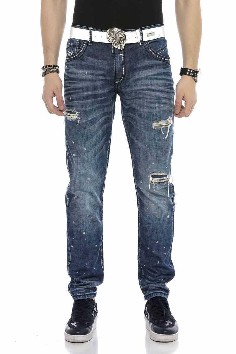CD627 Herren Jeans in angesagten mit stylischen Cutouts -Style - Cipo and Baxx - Herren Jeans - Letzte Chance! -