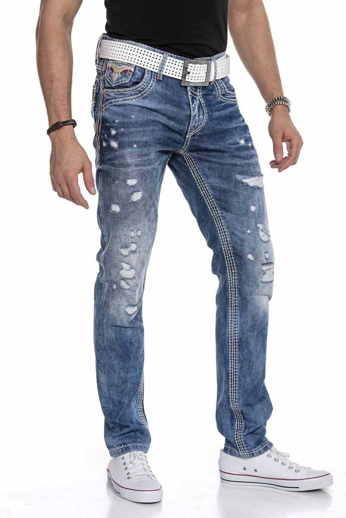CD651 Herren bequeme Jeans im lässigen Destroyed-Look - Cipo and Baxx