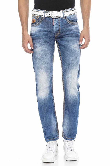 CD669 Herren Straight Fit-Jeans mit modische Waschung - Cipo and Baxx - Herren Jeans - Letzte Chance! -