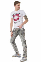 CD718 Herren Straight-Jeans mit breiten Ziernähten - Cipo and Baxx - Herren Jeans - Letzte Chance! -