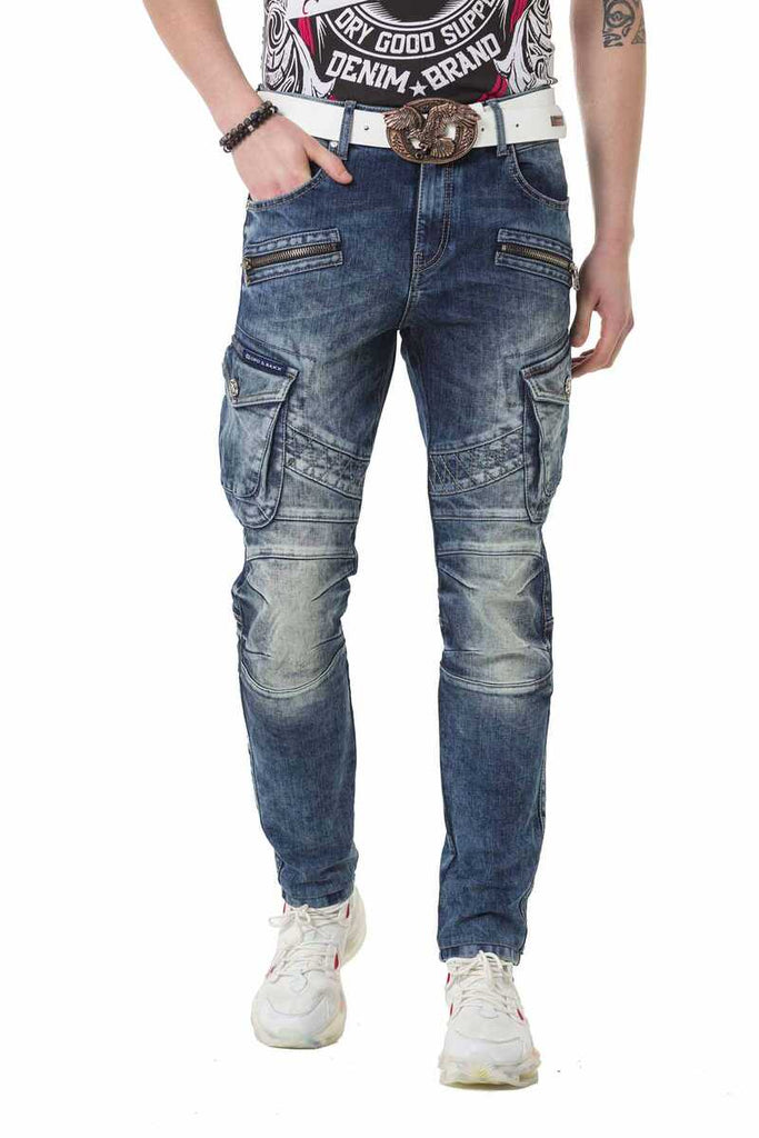 CD780 Herren Straight-Jeans mit trendigen Cargotaschen - Cipo and Baxx