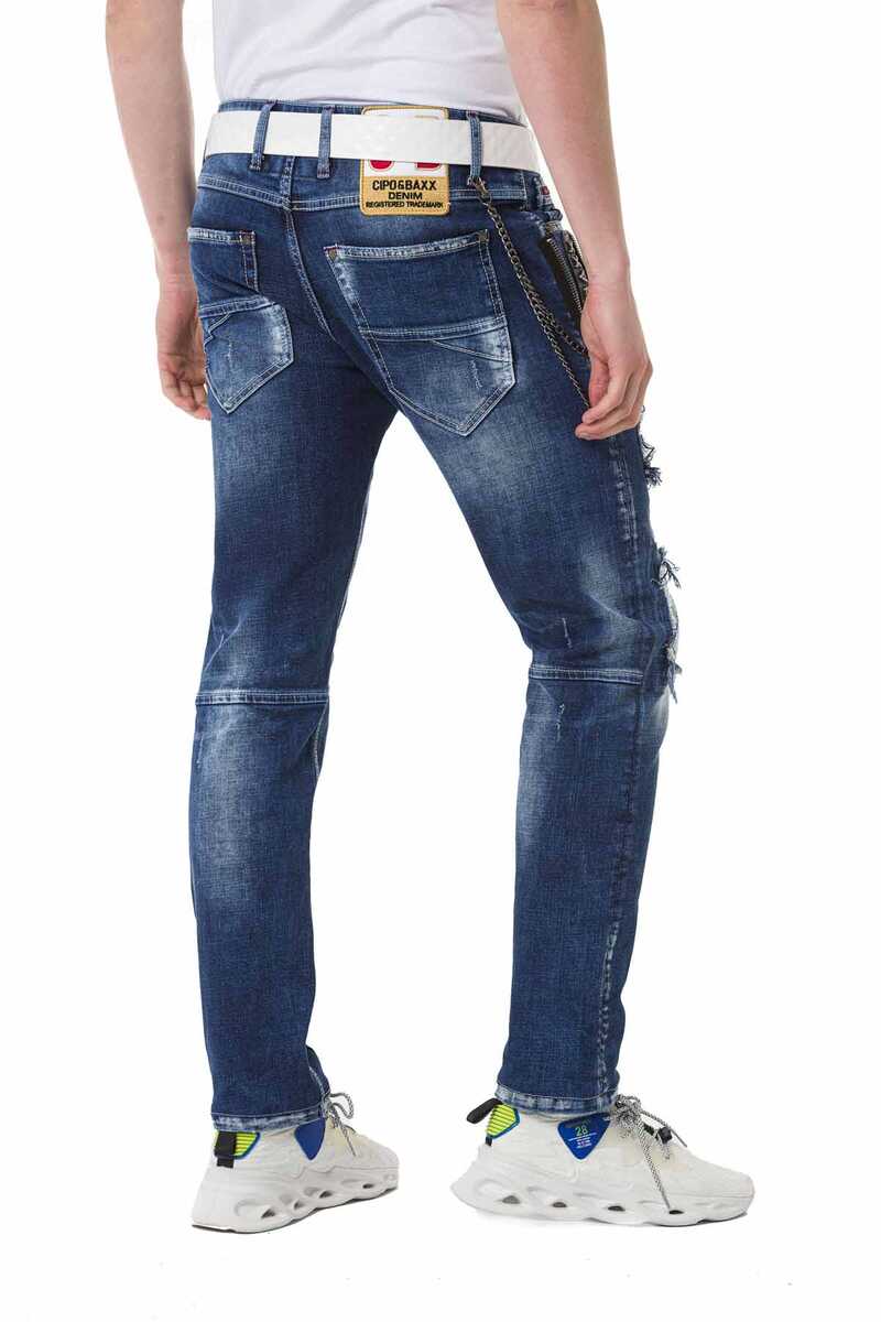 CD782 Herren Straight-Jeans im coolen Used-Look - Cipo and Baxx - Herren Jeans - Letzte Chance! -