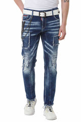 CD782 Herren Straight-Jeans im coolen Used-Look - Cipo and Baxx - Herren Jeans - Letzte Chance! -
