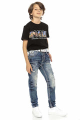 CDK108 BLUE JUNGEN JEANS REGULAR FIT - Cipo and Baxx - Kinder - Kinder Jeans -