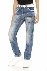 CDK109 BLUE JUNGEN JEANS REGULAR FIT - Cipo and Baxx - Kinder - Kinder Jeans -