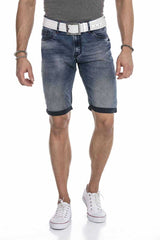 CK230 Herren Capri Shorts mit umgeschlagenem Saum - Cipo and Baxx - Herren Capri - jeanscapri -