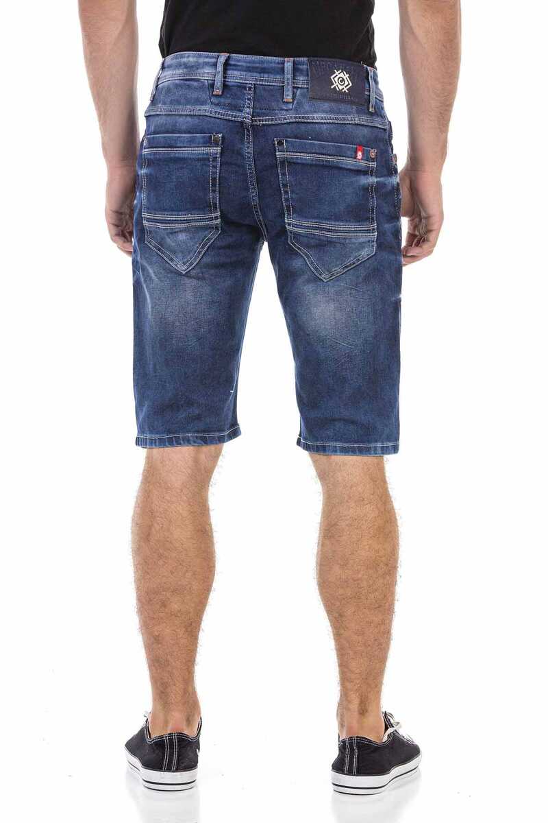 CK237 Herren Capri Shorts mit stylischem Reißverschluss-Element - Cipo and Baxx - Herren Capri - jeanscapri -