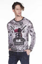 CL276 Herren Sweatshirt mit stylischem Allover-Print - Cipo and Baxx - Herren Sweatshirt - Letzte Chance! -