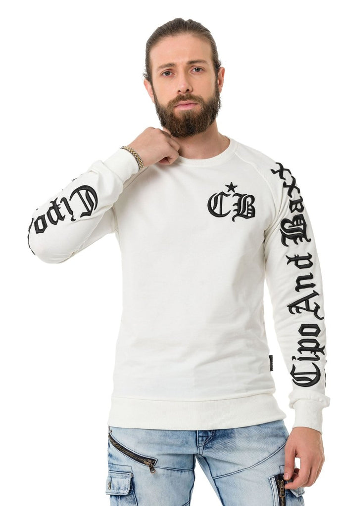 CL370 Herren Sweatshirt mit cooler Stickerei - Cipo and Baxx