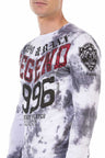 CL486 Herren Langarmshirt mit coolem Aufdruck - Cipo and Baxx - Herbst - Herren Sweatshirt -