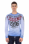 CL486 Herren Langarmshirt mit coolem Aufdruck - Cipo and Baxx - Herbst - Herren Sweatshirt -
