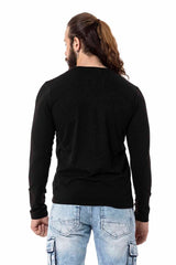 CL511 Herren Langarmshirt mit großflächigem Print - Cipo and Baxx - Herren Sweatshirt - Sweatshirt -