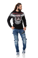 CL515 Herren Sweatshirt mit großem Print - Cipo and Baxx - Herren Sweatshirt - Sweatshirt -