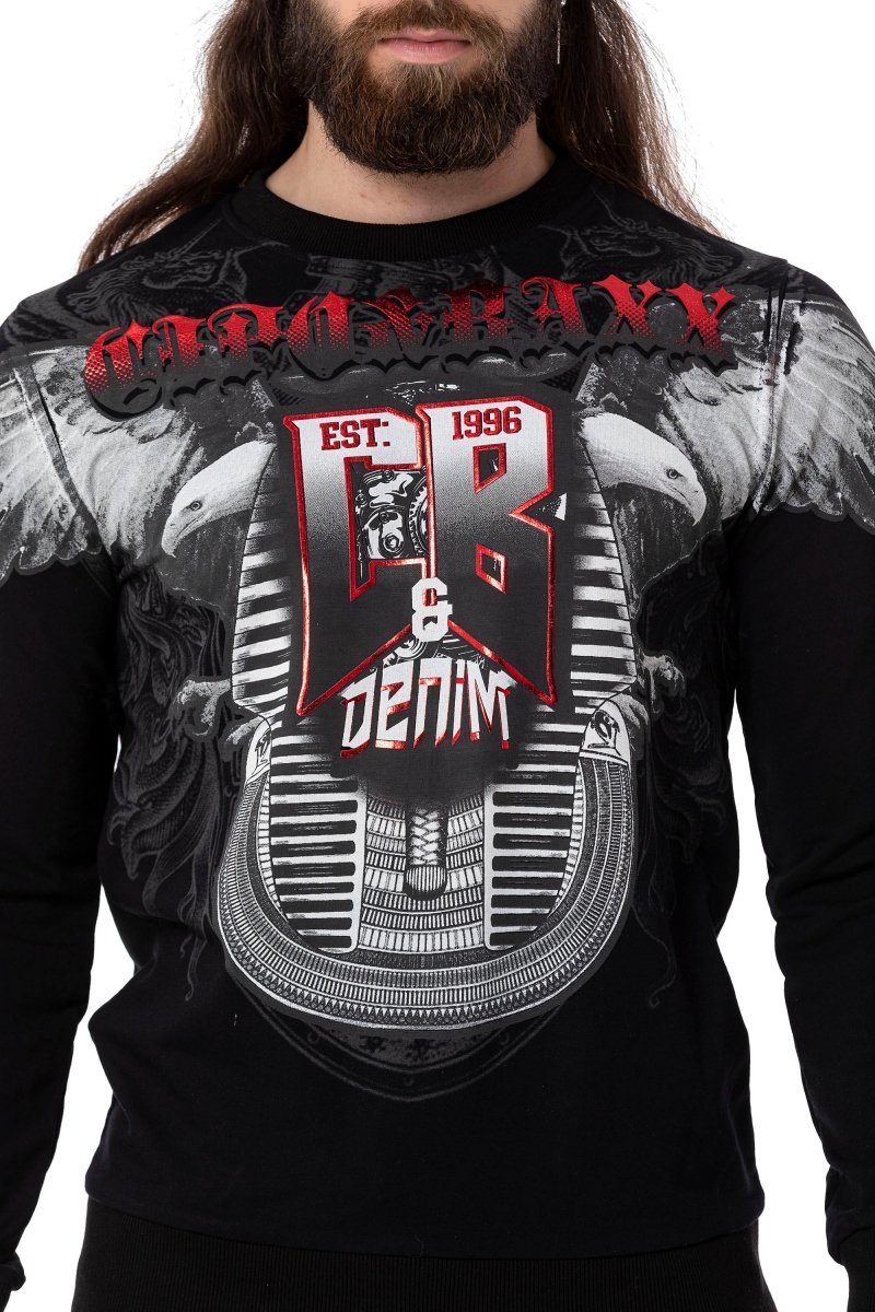 CL515 Herren Sweatshirt mit großem Print - Cipo and Baxx - Herren Sweatshirt - Sweatshirt -