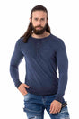 CL523 Herren Langarmshirt mit rendiger Markenstickerei - Cipo and Baxx - Herren Sweatshirt - Sweatshirt -