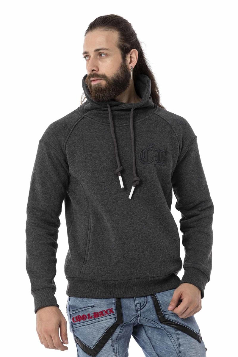 CL529 Herren Sweatshirt mit hochabschließendem Stehkragen - Cipo and Baxx - Herren Sweatshirt - Sweatshirt -