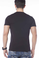 CT173 Herren T-Shirt mit schickem Brustprint - Cipo and Baxx - biker - black -