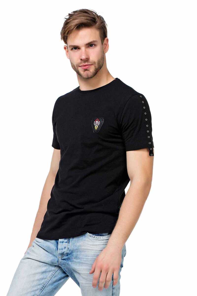 CT368 Herren T-Shirt mit Aufnäher - Cipo and Baxx - black - Herren -