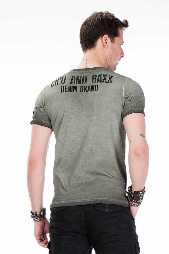 CT412 Herren T-Shirt mit Allover Print - Cipo and Baxx