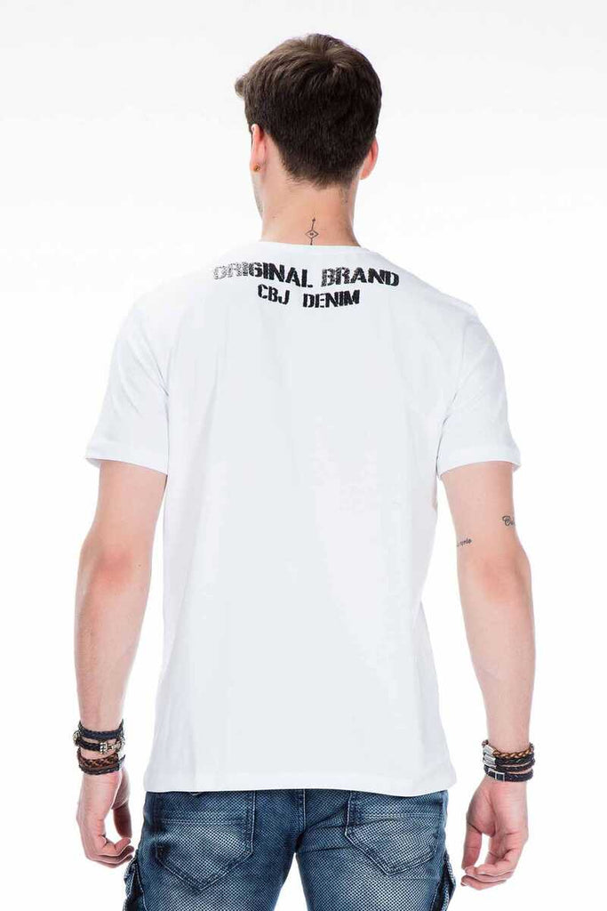 CT413 Herren T-Shirt mit dezentem Frontprint - Cipo and Baxx