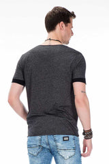 CT425 Herren T-Shirt mit elegant Brust-Applikation - Cipo and Baxx - Herren - Herren T-SHIRT -