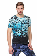 CT456 Herren T-Shirt mit lässigem Allover-Print - Cipo and Baxx - Herren - Herren T-SHIRT -
