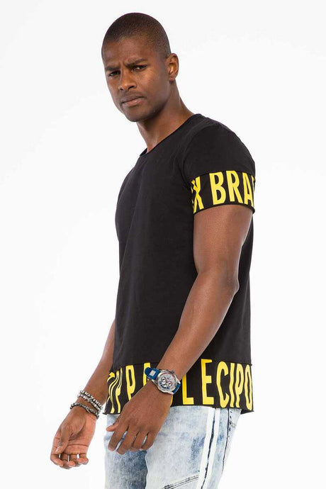 CT505 Herren T-Shirt mit großen Marken-Buchstaben - Cipo and Baxx - best - black -