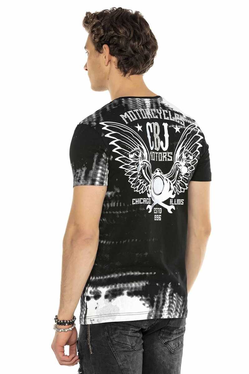 CT537 Herren T-Shirt mit grafischem Biker-Print - Cipo and Baxx - biker - Herren -