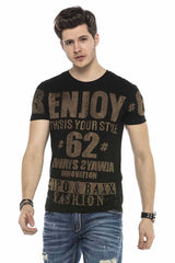 CT543 Herren T-Shirt mit stylischem Allover-Pailletten-Print - Cipo and Baxx - biker - Herren -