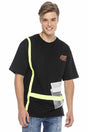 CT587 Herren-T-Shirt mit großen Taschen Streifen-Design - Cipo and Baxx - black - Herren -