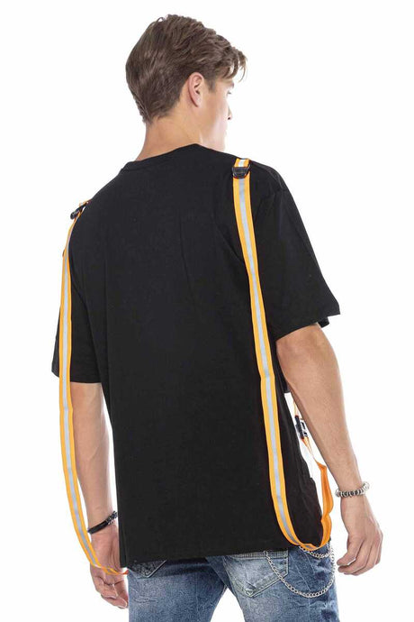CT589 Herren-T-Shirt mit taschen-Design - Cipo and Baxx - black - Herren -