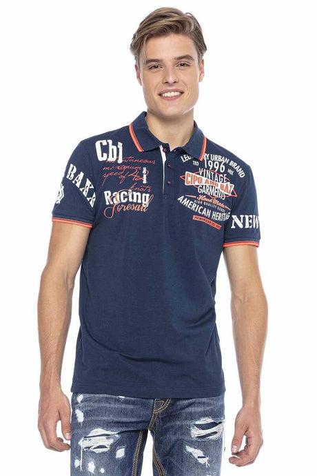 CT603 Herren Poloshirt mit trendigem Print - Cipo and Baxx - Herren - Herren T-SHIRT -
