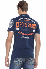 CT604 Herren Poloshirt mit lässigen Prints - Cipo and Baxx - best - color -