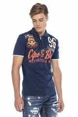CT604 Herren Poloshirt mit lässigen Prints - Cipo and Baxx - best - color -
