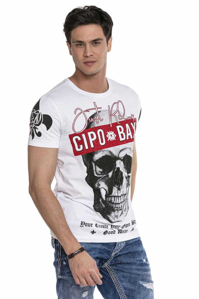 CT610 Herren T-Shirt mit coolem Skullprint - Cipo and Baxx