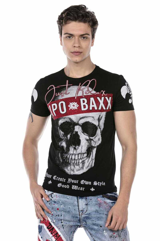 CT610 Herren T-Shirt mit coolem Skullprint - Cipo and Baxx