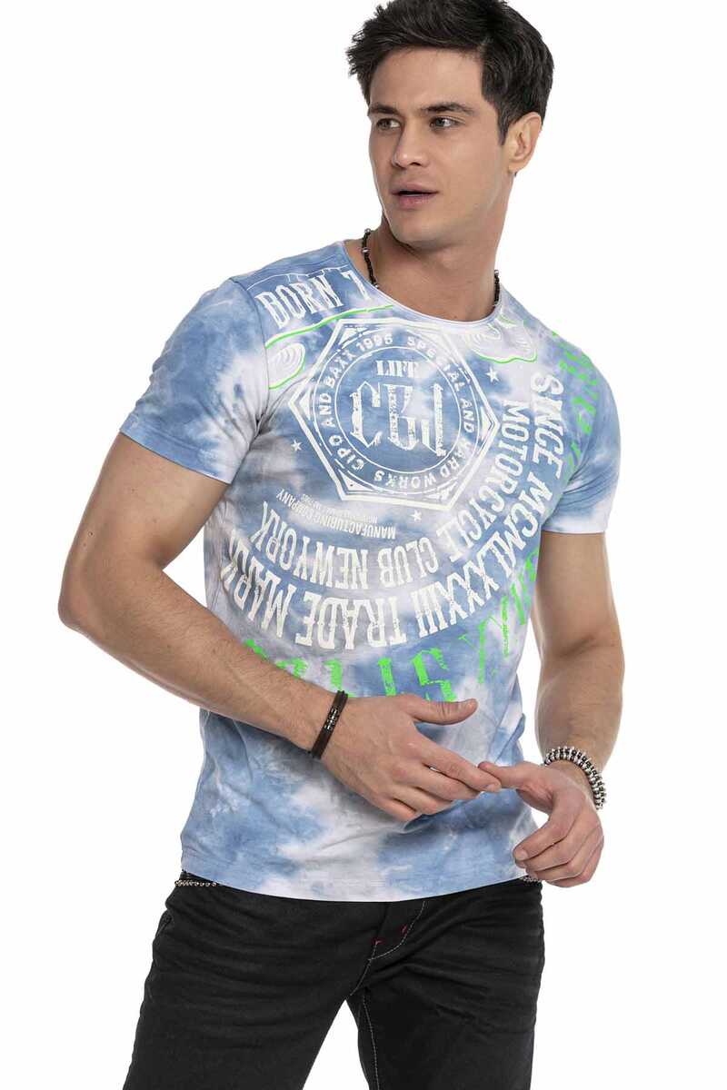 CT614 Herren T-Shirt mit modischem Batik-Muster - Cipo and Baxx - color - Herren -