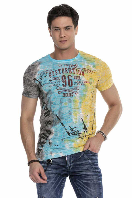 CT619 Herren T-Shirt in mehrfarbigem Design - Cipo and Baxx - color - Herren -