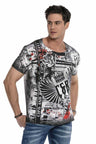 CT628 Herren T-Shirt mit coolem Allover-Print - Cipo and Baxx - Herren - Herren T-SHIRT -