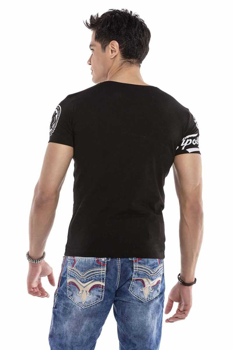 CT635 Herren T-Shirt mit coolem Marken-Frontprint - Cipo and Baxx - biker - Herren -