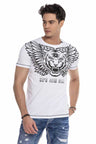 CT644 Herren T-Shirt mit trendigem Frontprint - Cipo and Baxx